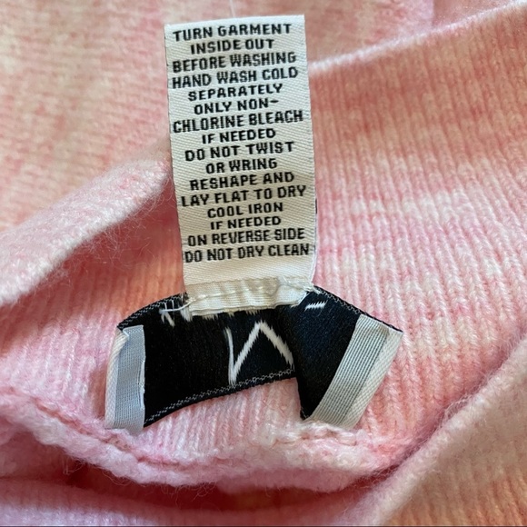 Magaschoni Mockneck Pullover Fall Winter Sweater Small Heathered Pink Cozy NEW - Picture 9 of 10